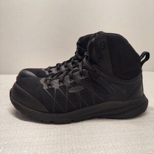 KEEN Utility Vista Energy Mid Carbon Fiber Toe Work Boots Black Mens 10.5 D EH